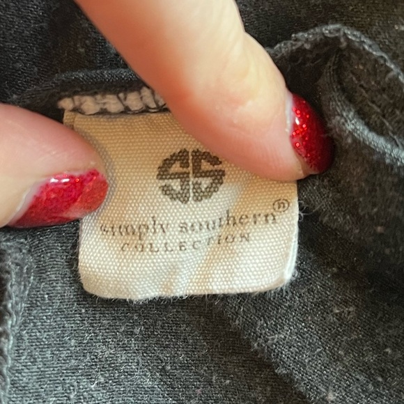 Simply Southern Women’s Long Sleeve Tie Front T-Shirt Cheetah Leopard Size Large - Picture 6 of 7